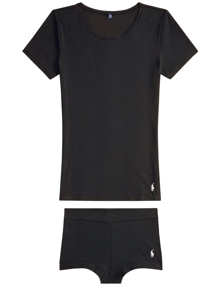 Club Cotton Short Sleeve T-Shirt & Shorty Pyjama Set image 1