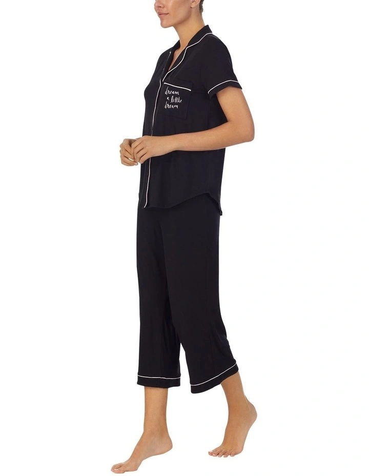 Modal Jersey Button Up Short Sleeve Long Pyjama Set image 3