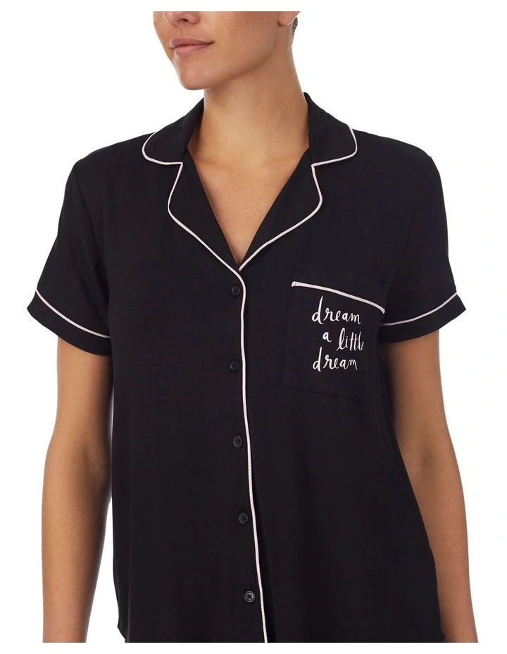 Modal Jersey Button Up Short Sleeve Long Pyjama Set image 4