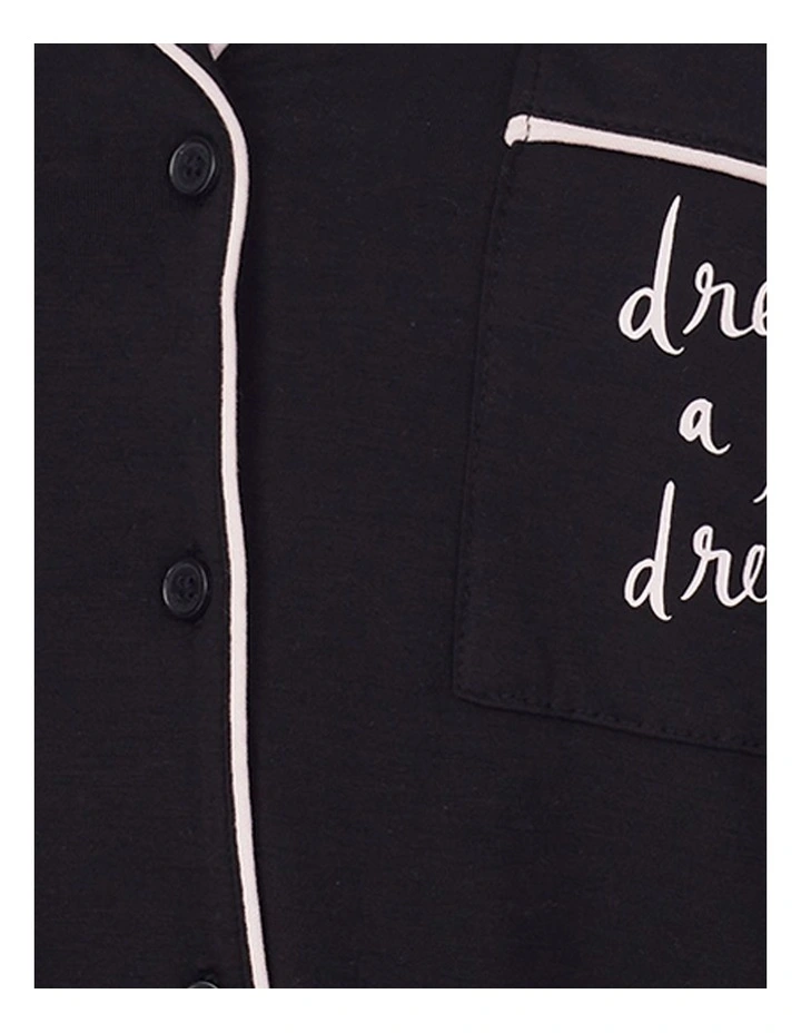 Modal Jersey Button Up Short Sleeve Long Pyjama Set image 5