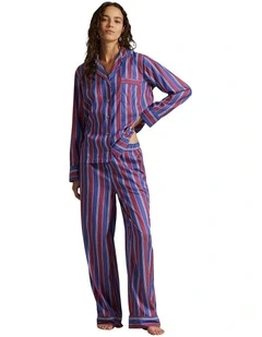 Madison Cricket Stripe Long Sleeve Pyjama Set