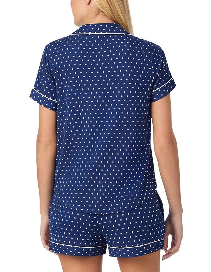 Printed Modal Button Up Short Sleeve Short Pyjama Set image 2