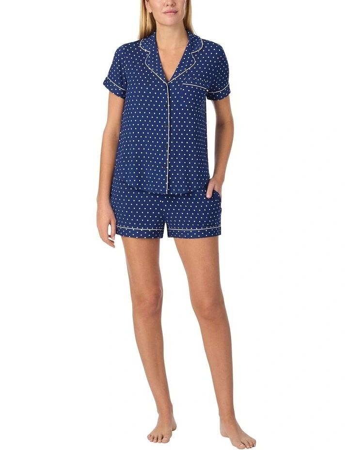 Printed Modal Button Up Short Sleeve Short Pyjama Set image 4