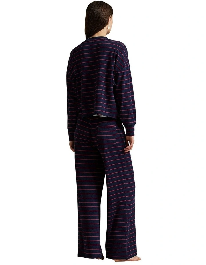 Club Terry Striped Long Sleeve Cotton Jersey Pyjama Set image 2