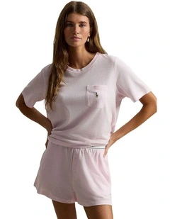 Knit Oxford Modal & Cotton Short Sleeve Tee & Short Set