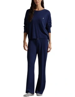 Club Waffle Long Sleeve Modal & Cotton Pyjama Set