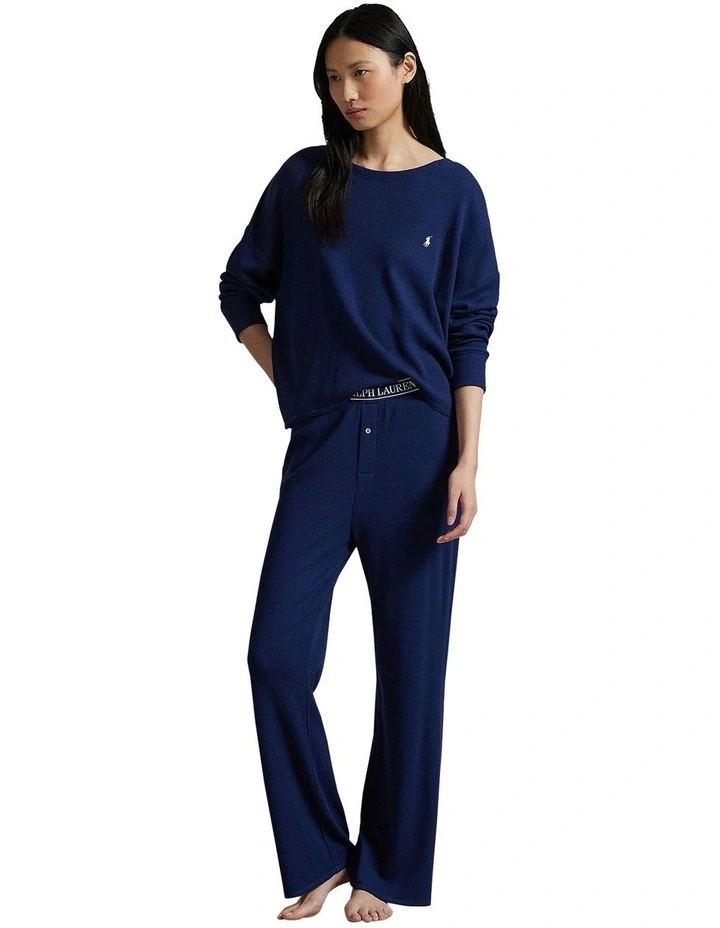 Club Waffle Long Sleeve Modal & Cotton Pyjama Set image 3
