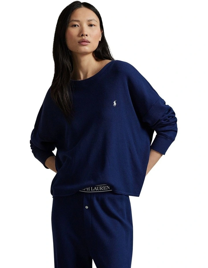Club Waffle Long Sleeve Modal & Cotton Pyjama Set image 4