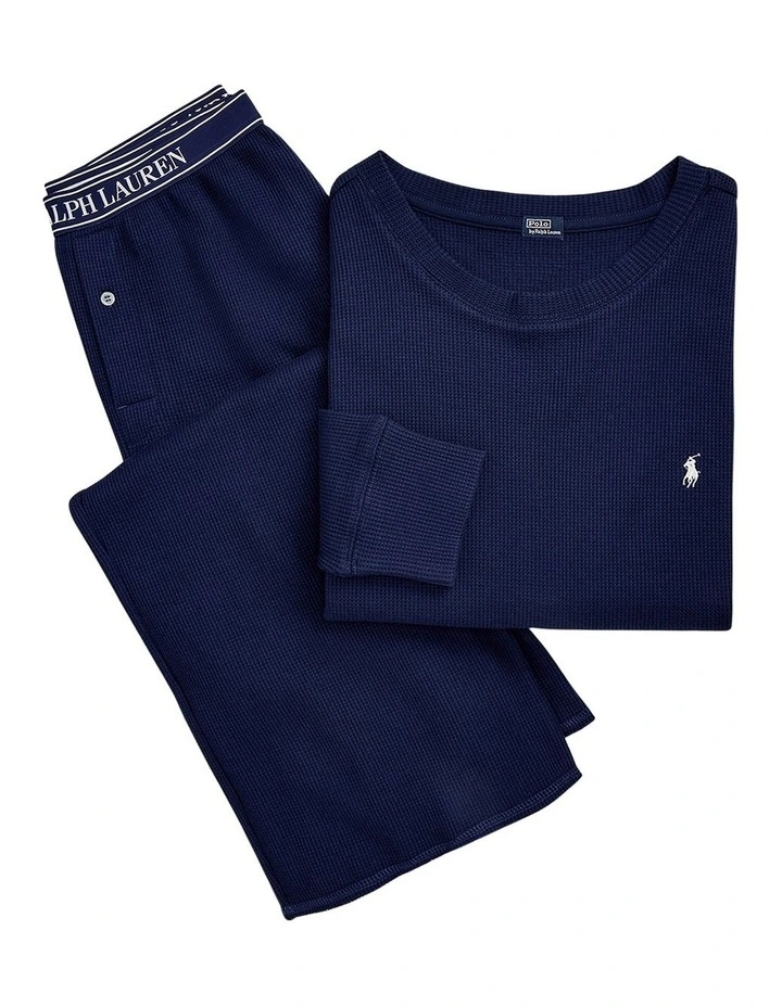 Club Waffle Long Sleeve Modal & Cotton Pyjama Set image 5