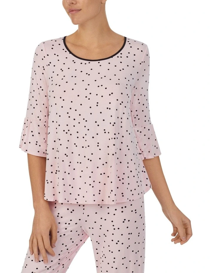 Modal Jersey 3/4 Sleeve Cropped Long Pyjama Set image 4