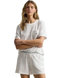 Knit Oxford Modal & Cotton Short Sleeve Tee & Short Set
