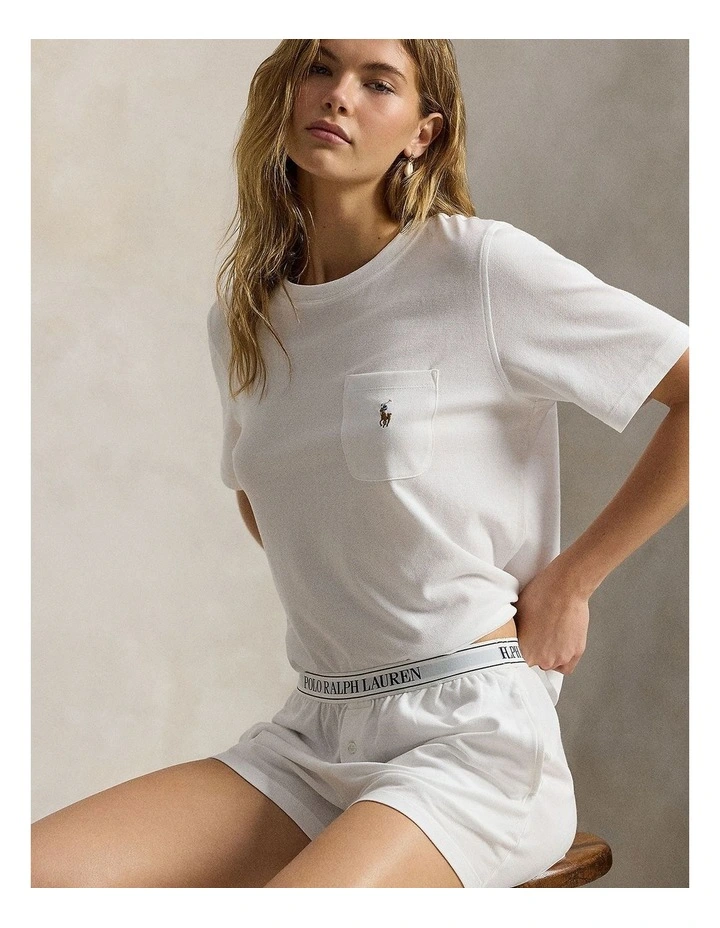 Knit Oxford Modal & Cotton Short Sleeve Tee & Short Set image 3