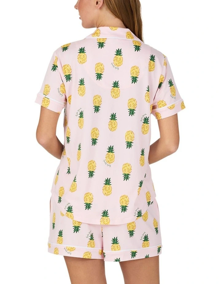 Printed Jersey Button Up Short Sleeve Short Pyjama Set image 2