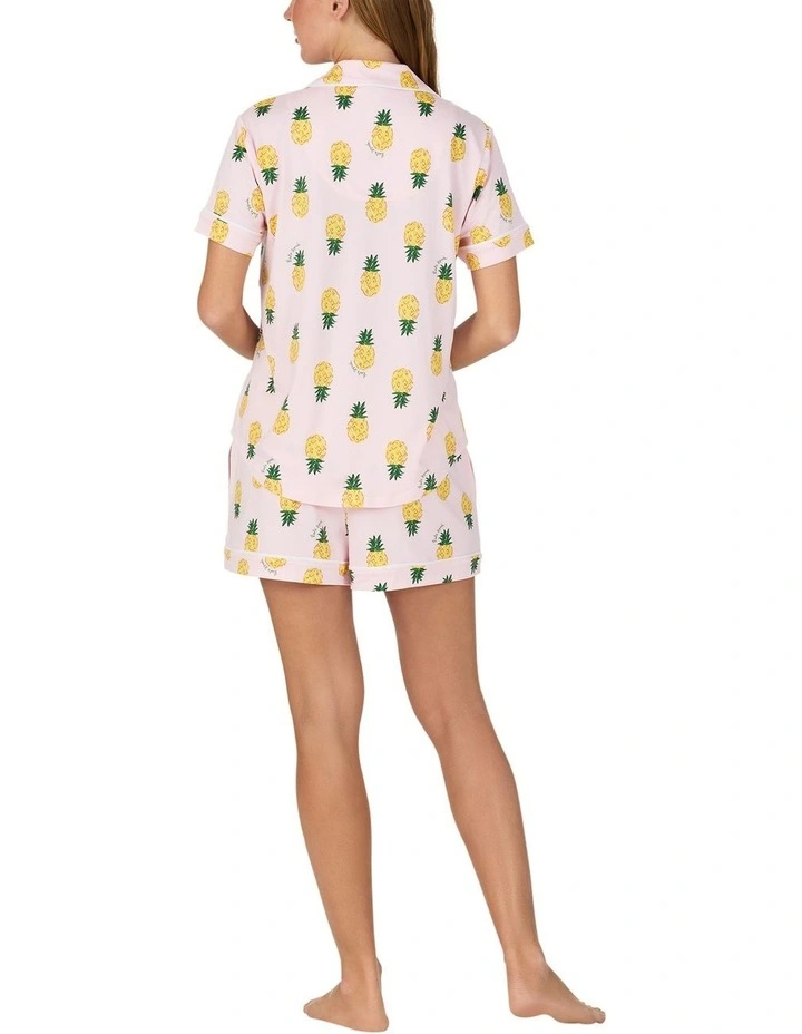 Printed Jersey Button Up Short Sleeve Short Pyjama Set image 4
