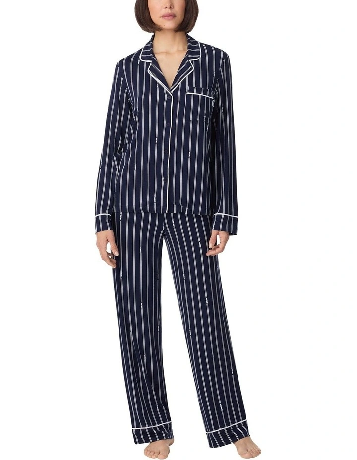Viscose Jersey Button-Up Long Sleeve Long Pyjama Set image 1