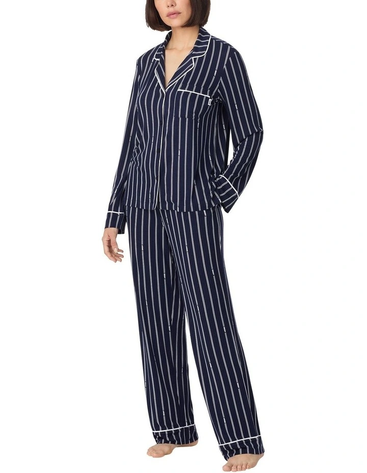 Viscose Jersey Button-Up Long Sleeve Long Pyjama Set image 3