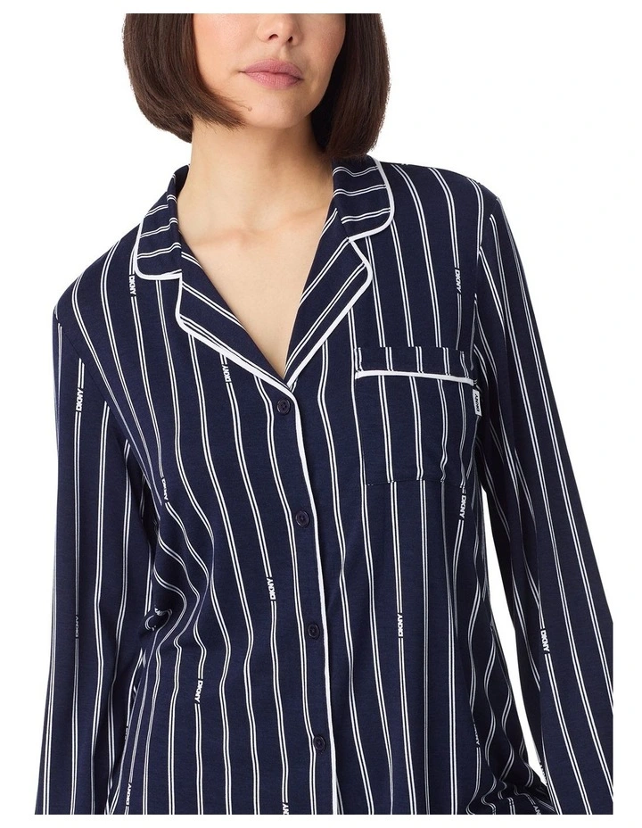 Viscose Jersey Button-Up Long Sleeve Long Pyjama Set image 4