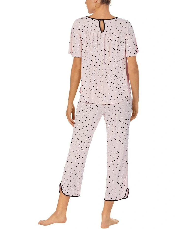 Modal Jersey Short Sleeve Cropped Long Pyjama Set image 2