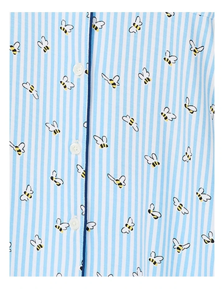 Printed Modal Button Up Short Sleeve Short Pyjama Set image 7