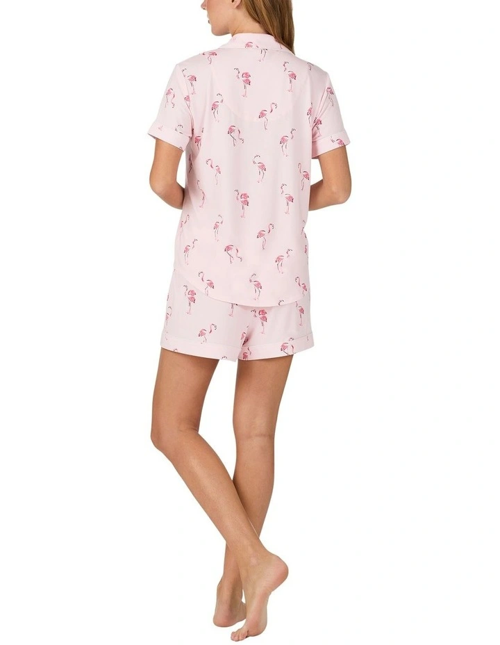Printed Modal Button Up Short Sleeve Short Pyjama Set image 5
