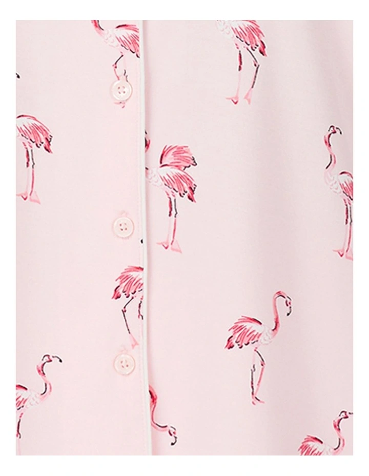 Printed Modal Button Up Short Sleeve Short Pyjama Set image 6