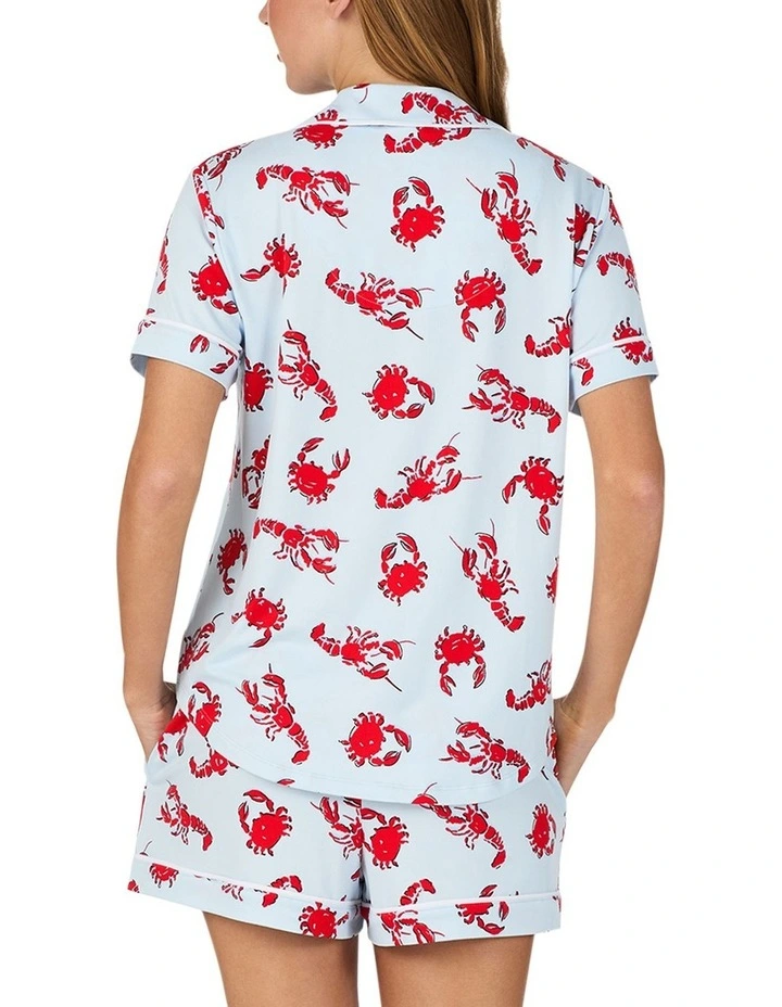 Printed Jersey Button Up Short Sleeve Short Pyjama Set image 2