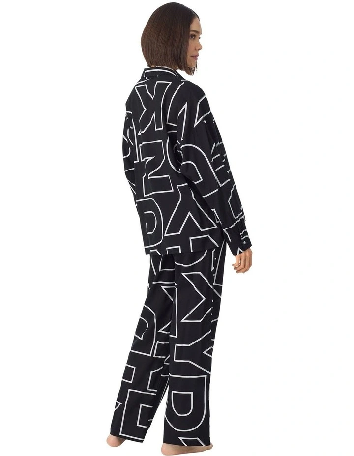 Cotton & Viscose Button Up Long Sleeve Long Pyjama Set image 2