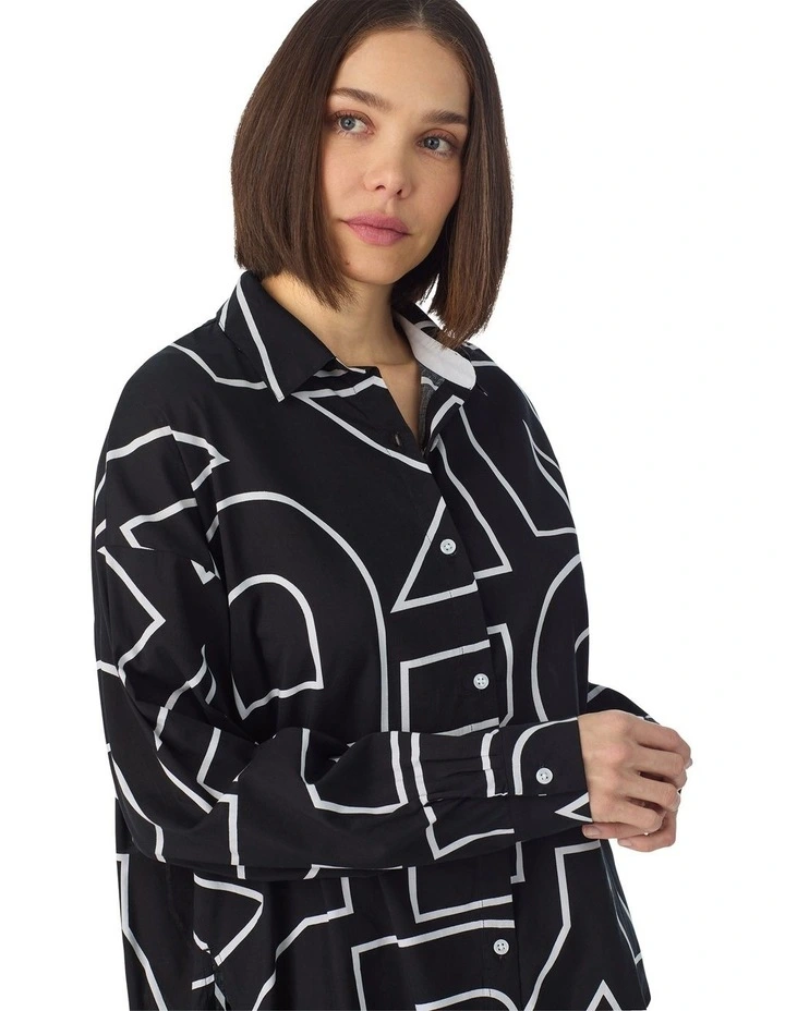 Cotton & Viscose Button Up Long Sleeve Long Pyjama Set image 4