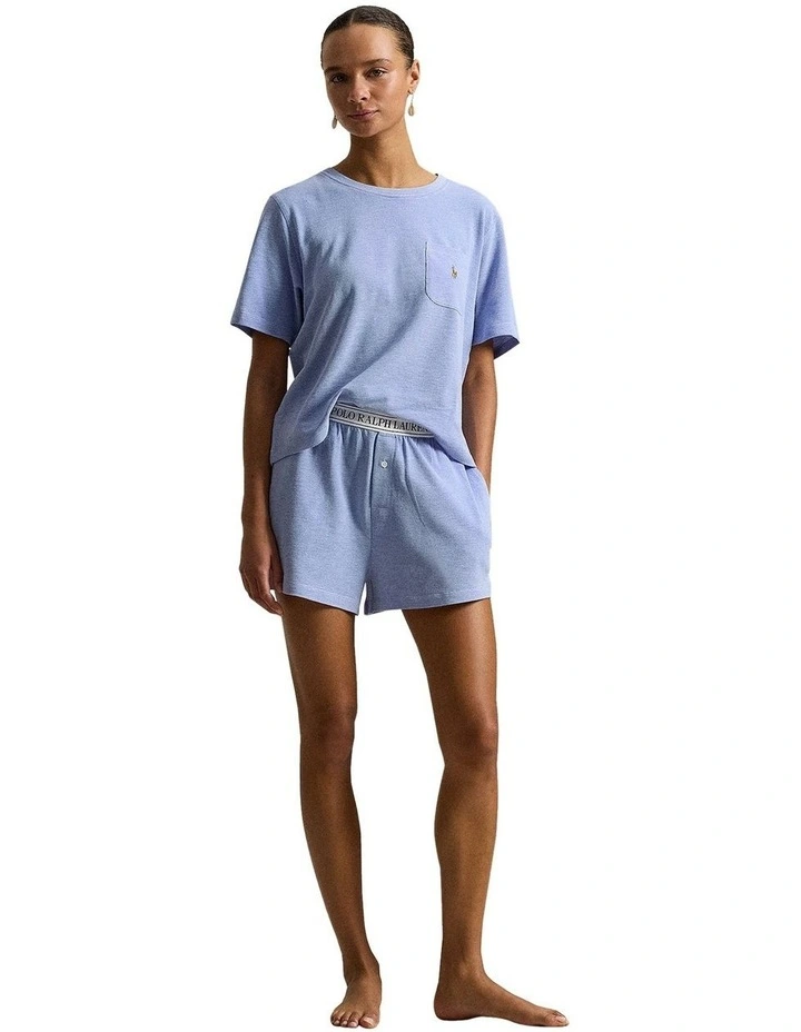 Knit Oxford Modal & Cotton Short Sleeve Tee & Short Set image 3