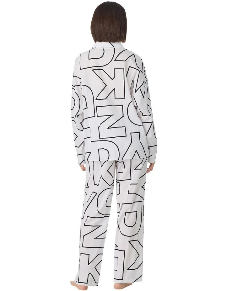 Cotton & Viscose Button Up Long Sleeve Long Pyjama Set image 2