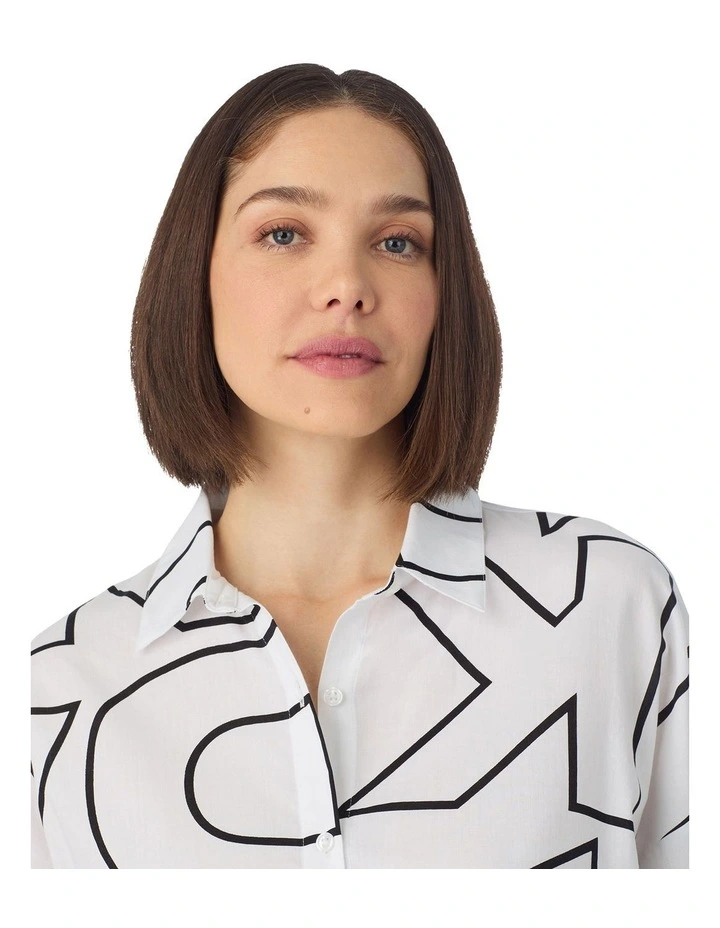 Cotton & Viscose Button Up Long Sleeve Long Pyjama Set image 4