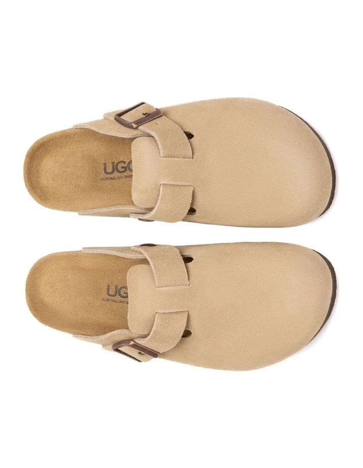 Australian Shepherd UGG Berrin Suede Buckle Clogs image 5