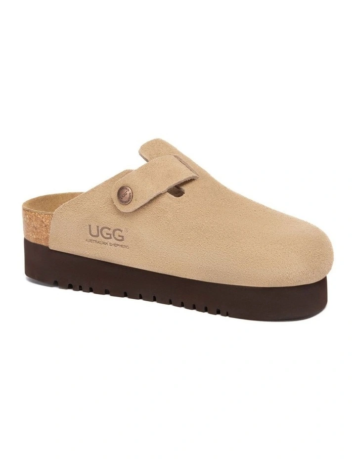 Australian Shepherd UGG Cow Platform Clogs Slippers image 2