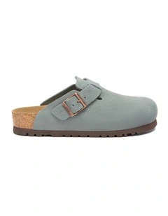 Australian Shepherd UGG Berrin Suede Buckle Clogs
