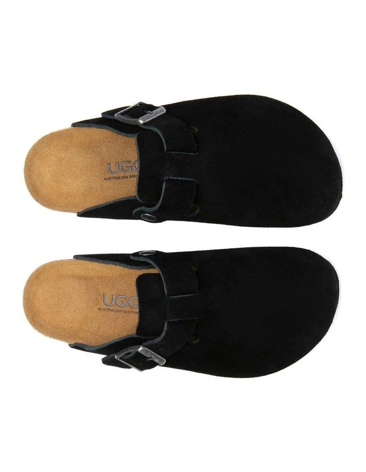 Australian Shepherd UGG Berrin Suede Buckle Clogs image 5