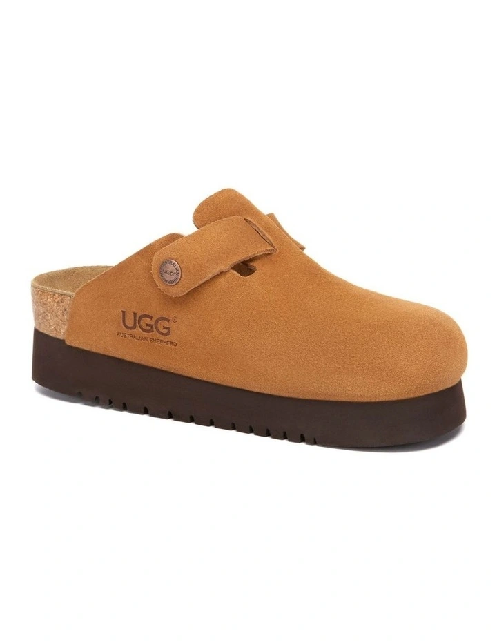 Australian Shepherd UGG Cow Platform Clogs Slippers image 2