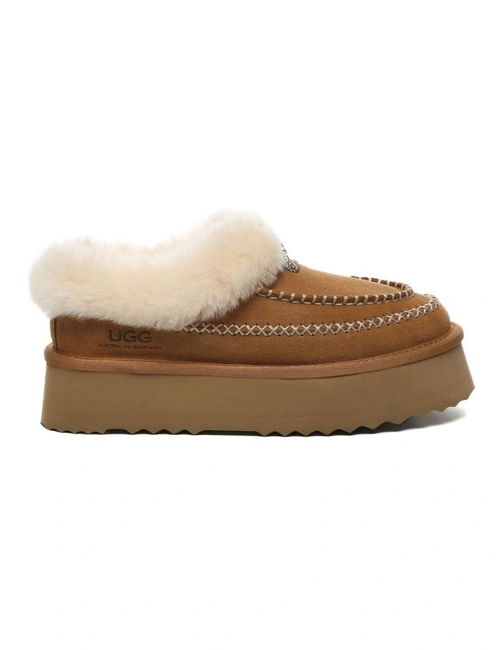 Australian Shepherd UGG Women Platform Santana Slippers image 1