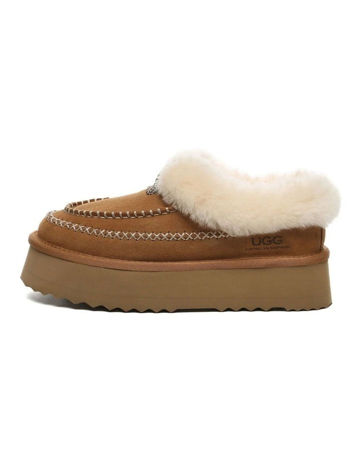 Australian Shepherd UGG Women Platform Santana Slippers image 4