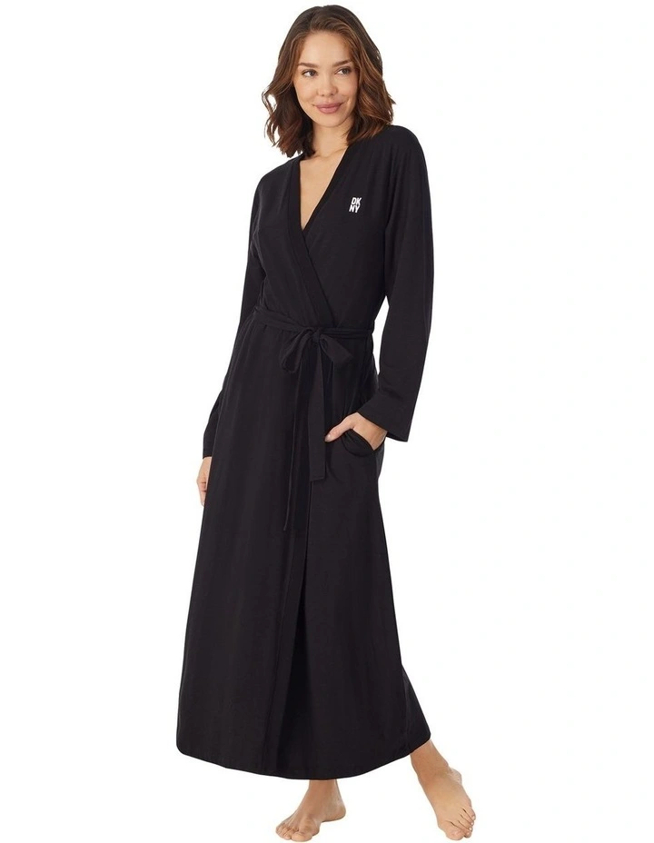 Cotton & Viscose Jersey Short Dressing Gown Lounge Robe image 3