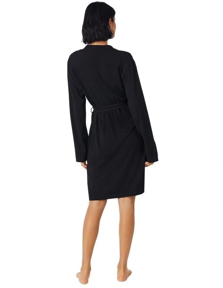 Cotton & Viscose Jersey Short Dressing Gown Lounge Robe image 2