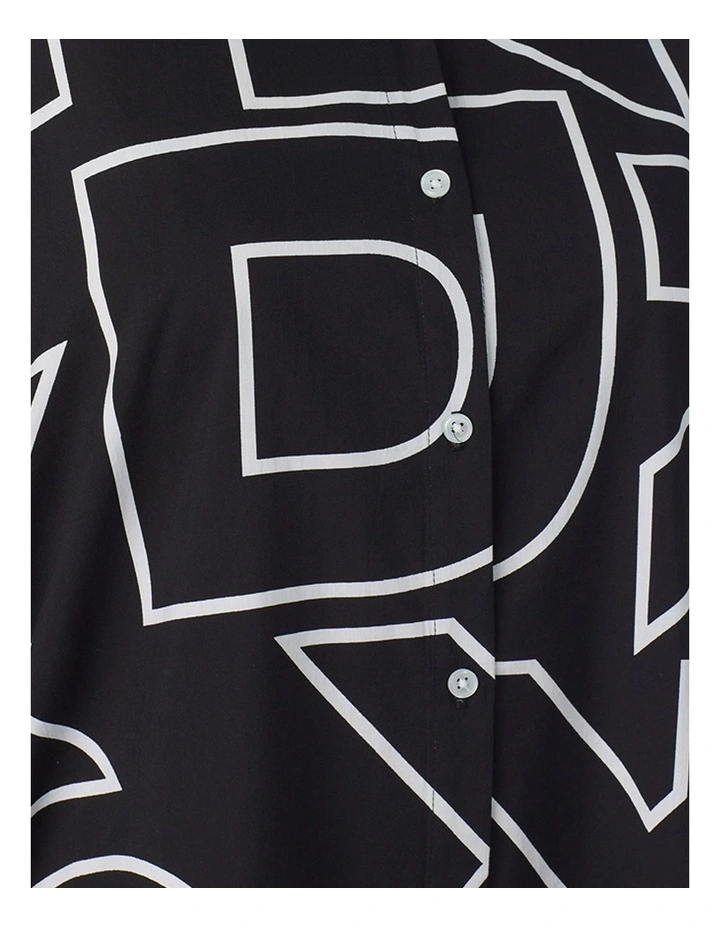 Cotton & Viscose Long Sleeve Short Button-Up Nightgown image 5
