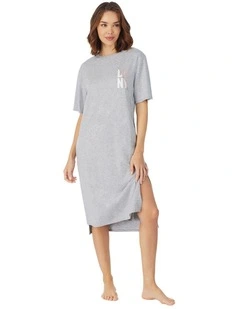 Cotton & Viscose Jersey Midi Length T-Shirt Nightgown