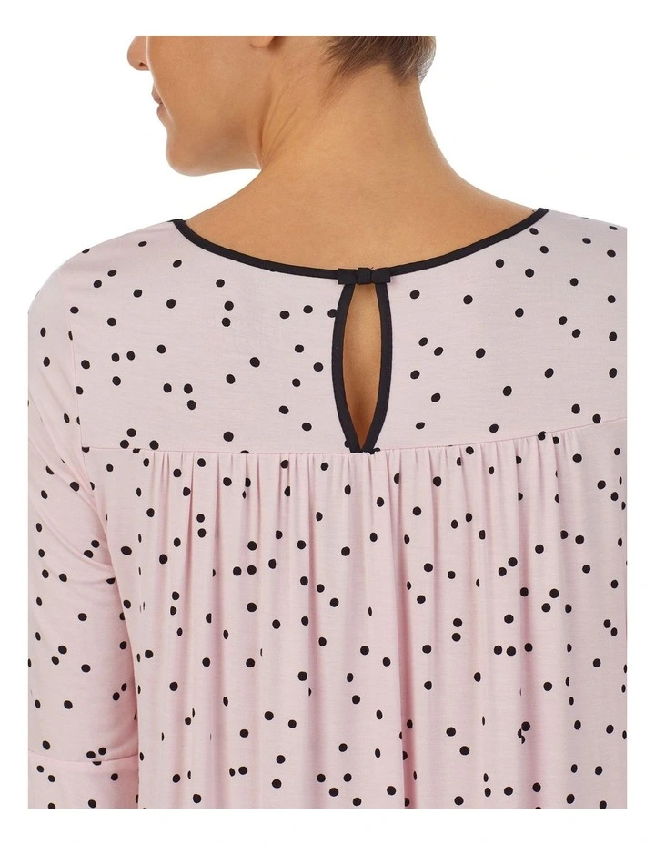 Modal Jersey 3/4 Sleeve Short Sleepshirt Nightgown image 5