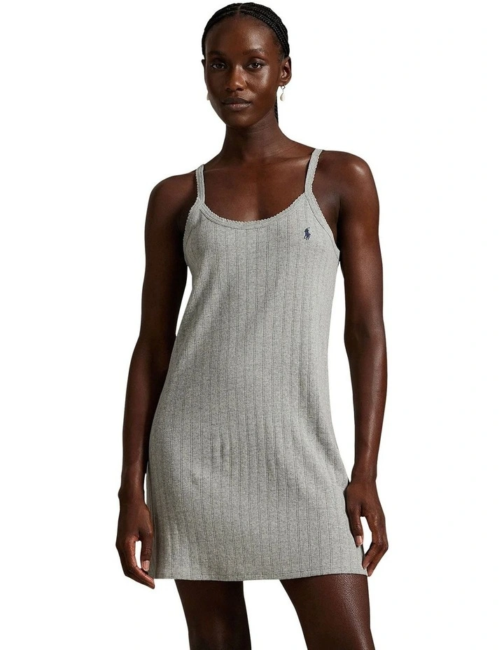 Polo Pointelle Cotton Chemise Slip Nightdress image 2