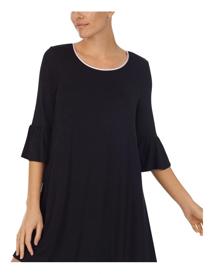 Modal Jersey 3/4 Sleeve Short Sleepshirt Nightgown image 4