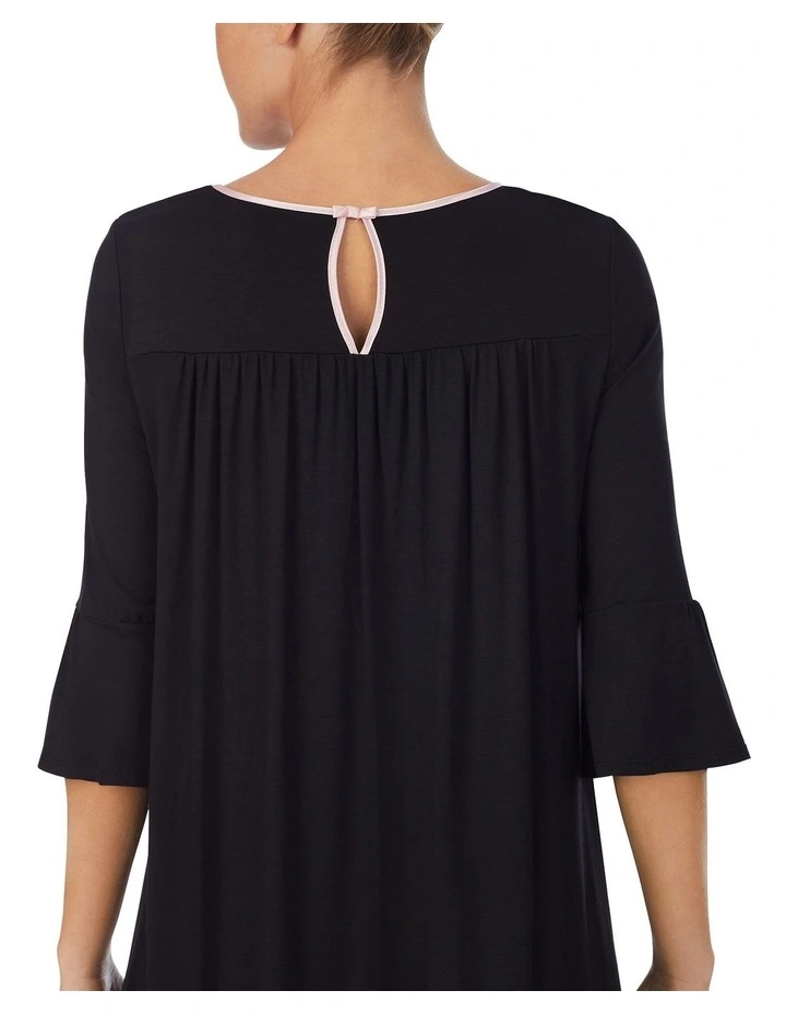 Modal Jersey 3/4 Sleeve Short Sleepshirt Nightgown image 5