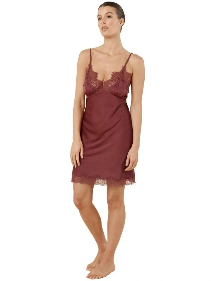 Azalia Silky Satin Short Chemise image 3