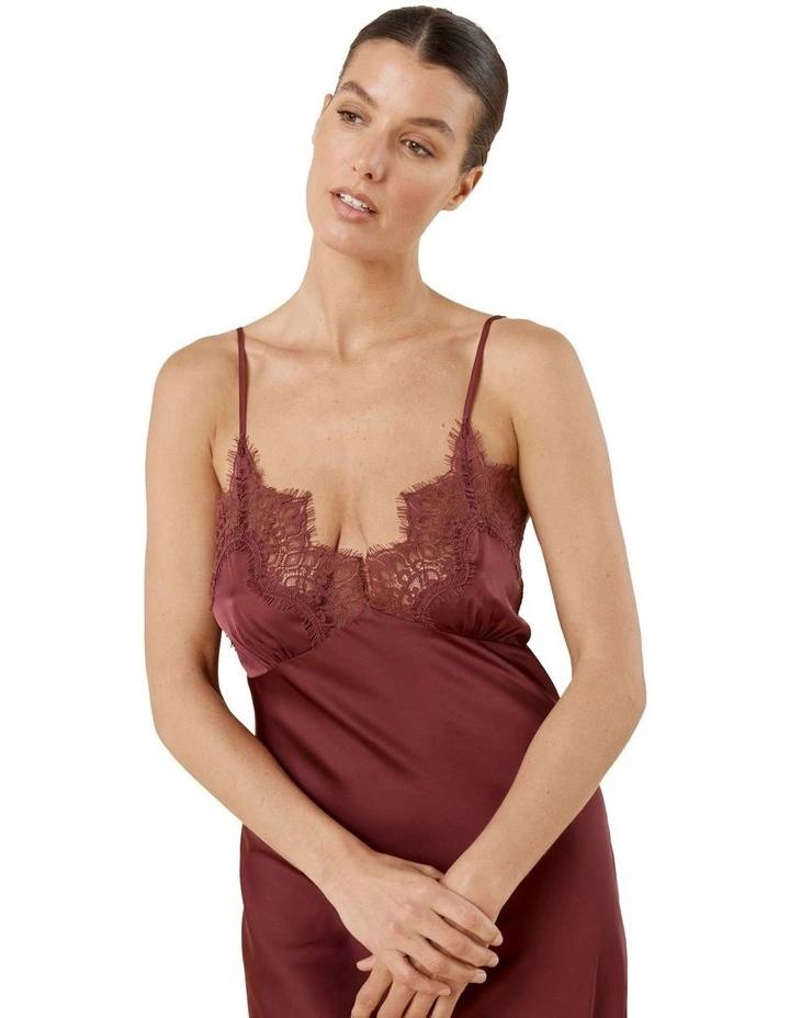 Azalia Silky Satin Short Chemise image 4