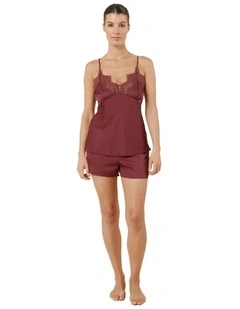 Heather Silky Satin Cami and Short Set