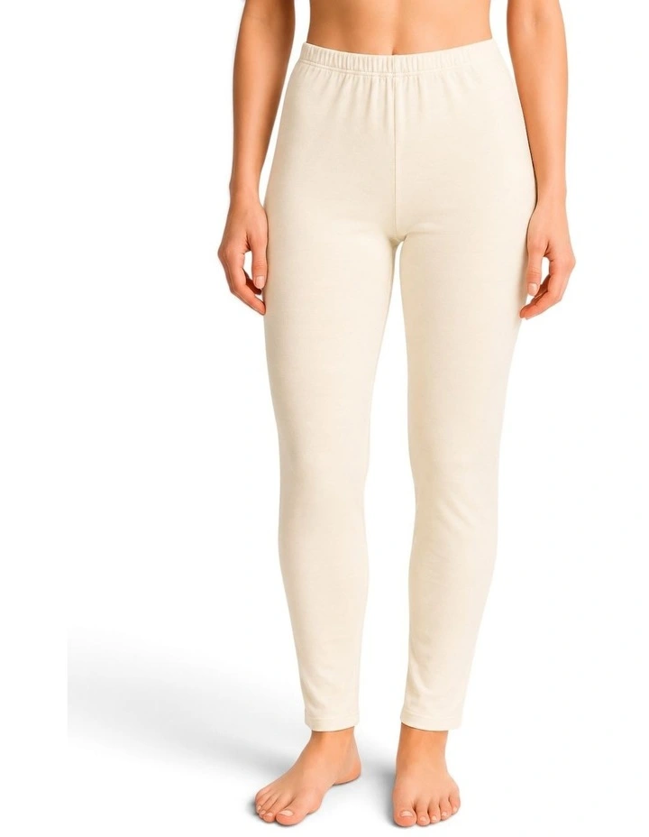 Ladies Merino Wool Blend Long John Janes Thermal Pants Underwear in Beige image 1